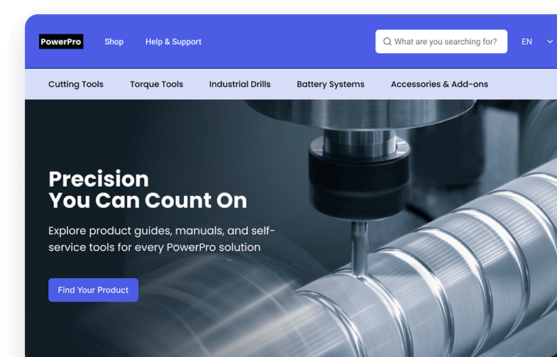 Product marketing website preview